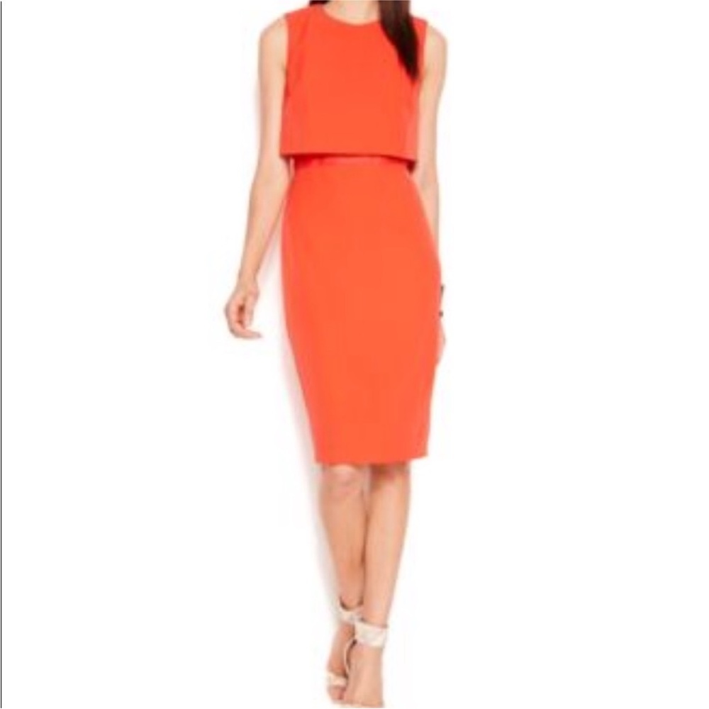Vince Camuto Red Popover Sleeveless Dress